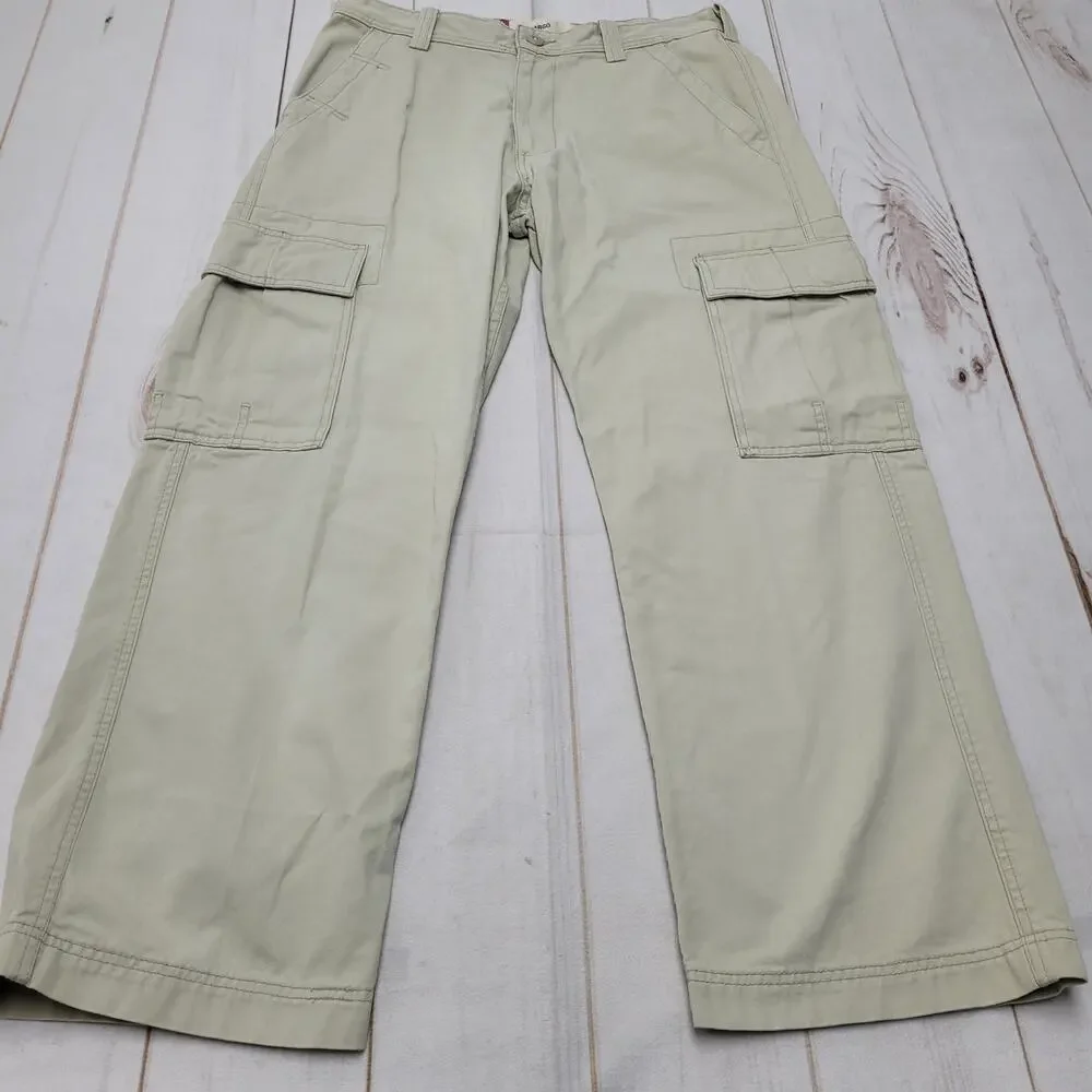 Vintage Levi's loose cargo pants baggy y2k tan khaki utility 32x30